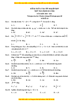 Đề thi thử Toán trường Thái Phiên năm 2021