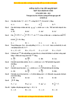 Đề thi thử Toán trường Thái Phiên năm 2021