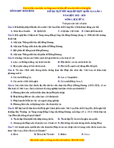 Đề thi thử Lịch sử Sở Ninh Bình lần 1 năm 2023