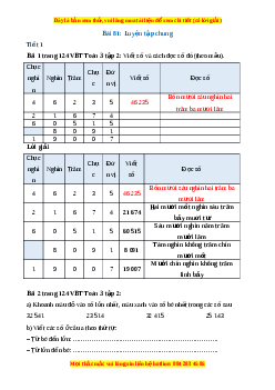 VBT Toán lớp 3 Bài 81 (Kết nối tri thức): Luyện tập chung