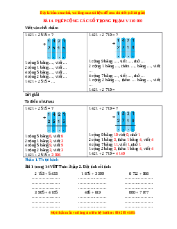 VBT Toán lớp 3 Bài 4 (Chân trời sáng tạo): Phép cộng trong phạm vi 10 000