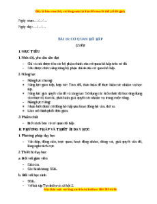Giáo án Bài 16 Tự nhiên xã hội lớp 2 Cánh diều: Cơ quan hô hấp