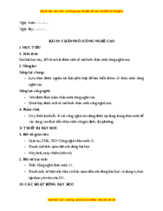 Giáo án Bài 19 Công nghệ chăn nuôi 11 Kết nối tri thức: Chăn nuôi công nghệ cao