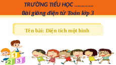 Giáo án Powerpoint Diện tích một hình Toán lớp 3 Cánh diều