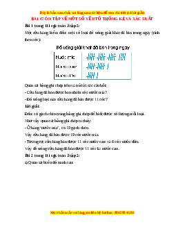 Giải Sgk Toán lớp 3 Bài 47: Ôn tập về một số yếu tố thống kê và xác suất (Cánh diều)