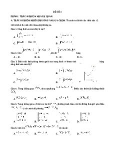 Đề thi Cuối kì 2 Toán 12 Cánh diều - Đề 4 Cấu trúc mới