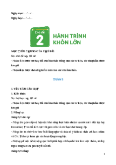 Giáo án Tuần 5 Hoạt động trải nghiệm lớp 5 Cánh diều