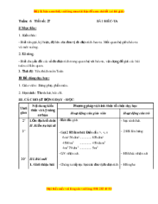 Giáo án Bài 27 Toán lớp 5: Héc-ta