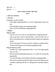 Giáo án Bài 10: Năng lượng chất đốt Khoa học lớp 5 Chân trời sáng tạo