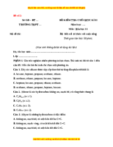 Đề thi cuối kì 2 Hóa Học 11 Kết nối tri thức (Đề 2)