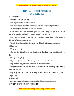 Giáo án Khóc Dương Khuê Ngữ Văn 9 Cánh diều