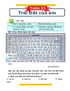 Bài tập cuối tuần Tiếng việt lớp 3 Tuần 31 Cánh diều (có lời giải)