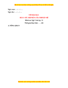 Giáo án Ngữ văn 10 Học kì 1 Kết nối tri thức