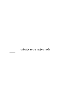 (Ôn thi Viên chức Mầm non) Giáo án cho trẻ 19-24 tháng tuổi