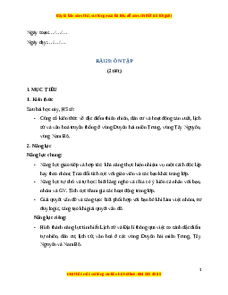 Giáo án Bài 29 Lịch sử & Địa lí lớp 4 Kết nối tri thức: Ôn tập
