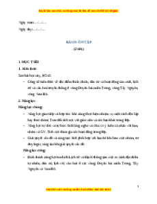 Giáo án Bài 29 Lịch sử & Địa lí lớp 4 Kết nối tri thức: Ôn tập