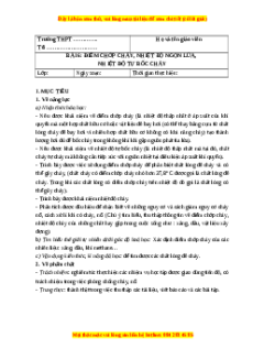 Giáo án chuyên đề Hóa học về phản ứng cháy nổ Hóa 10 Cánh diều
