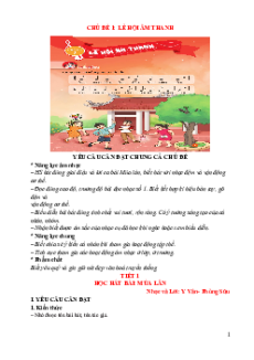 Giáo án Âm nhạc lớp 3 Kết nối tri thức