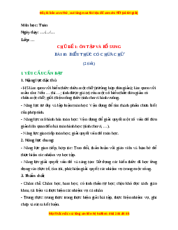 Giáo án Biểu thức có chứa chữ Toán 4 Chân trời sáng tạo