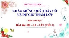 Giáo án powerpoint Mi-li-lít Toán lớp 3 Cánh diều