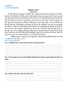 Ngữ liệu ngoài sgk lớp 10 phần Truyện ngắn, tiểu thuyết