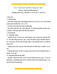 Giáo án Tính theo phương trình hóa học Hóa học 8 Kết nối tri thức