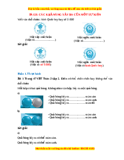VBT Toán lớp 3 Bài 20 (Chân trời sáng tạo): Có khả năng xảy ra của một sự kiện