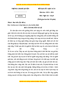 Đề thi giữa kì 2 Ngữ văn 8 Kết nối tri thức (Đề 4)