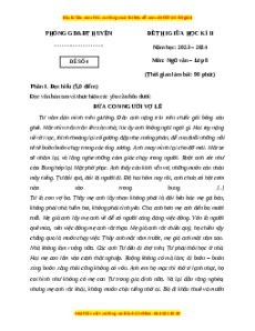 Đề thi giữa kì 2 Ngữ văn 8 Kết nối tri thức (Đề 4)