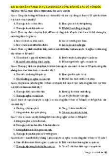 Trắc nghiệm Bài 16 Kinh tế pháp luật 11 Đúng-Sai, Trả lời ngắn: Quyền và nghĩa vụ BCTQ