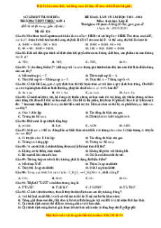 Đề thi thử tốt nghiệp Sinh học trường THPT Triệu Sơn 4 năm 2024