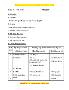 Giáo án Bài 134 Toán lớp 5: Thời gian