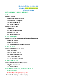 Đề cương ôn tập Cuối kì 2 Toán 6 Chân trời sáng tạo Cấu trúc mới