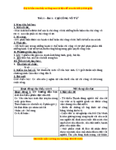 Giáo án Bài 1 GDCD 9: Chí công vô tư