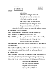 Đề thi giữa kì 1 Ngữ văn 9 Chân trời sáng tạo 2024 (Đề 1)