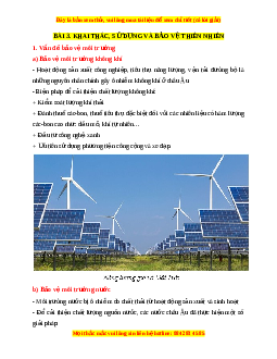 Lý thuyết Địa lý 7 Kết nối tri thức Bài 3: Khai thác, sử dụng và bảo vệ thiên nhiên ở  Châu Âu