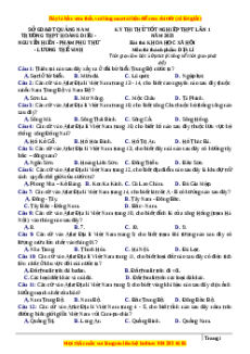 Đề thi thử Địa lí Liên trường Quảng Nam năm 2023