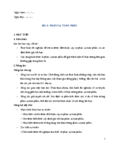 Giáo án Bài 6 KHTN 9 Kết nối tri thức (2024): Phản xạ toàn phần