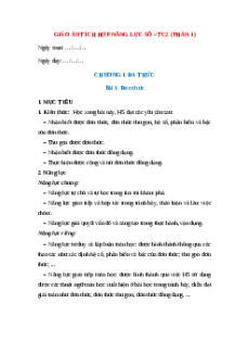 Giáo án Bài 1 Toán 8 Kết nối tri thức (năng lực số)