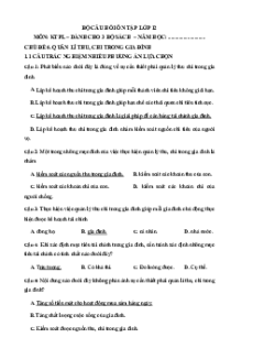 Câu hỏi ôn tập + Đề kiểm tra KTPL 12 Chủ đề 6 (chung cho ba sách)