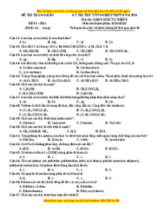 Đề Tốt nghiệp Hóa học 2024 theo đề tham khảo (Đề 1)