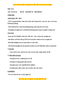 Giáo án Glucozo Hóa học 9
