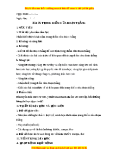 Giáo án Trung diểm của đoạn thẳng Toán 6 Kết nối tri thức