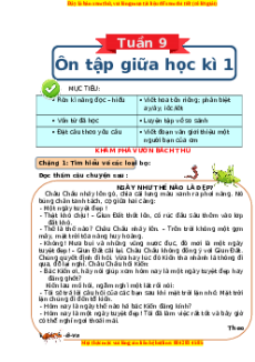 Bài tập cuối tuần Tiếng việt lớp 3 Tuần 9 Chân trời sáng tạo (có lời giải)