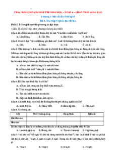 Trắc nghiệm Toán 6 Đúng-Sai, Trả lời ngắn Chương 4 Chân trời sáng tạo (form 2025)