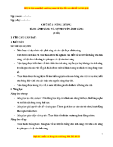 Giáo án Bài 8 Khoa học lớp 4 (Kết nối tri thức): Ánh sáng và sự truyền ánh sáng