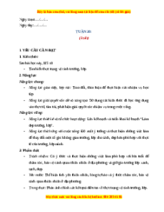 Giáo án Tuần 30 HĐTN lớp 4 Chân trời sáng tạo