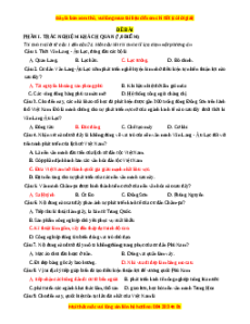 Đề thi Lịch sử 10 Cuối kì 2 Cánh diều cấu trúc mới (Đề 2)