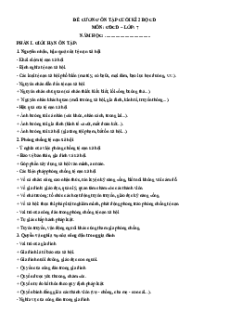 Đề cương Cuối kì 2 GDCD 7 Cánh diều (có lời giải)