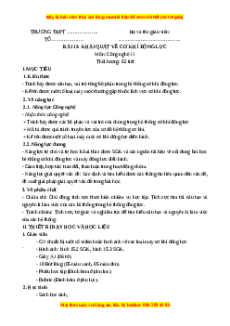 Giáo án Bài 15 Công nghệ cơ khí 11 Kết nối tri thức: Khái quát về cơ khí động lực